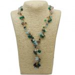 Semi Precious Multi Gemstone Beaded Gold Plated Necklace