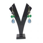 Multi Gemstone Gold Plated Hoop Earring Set