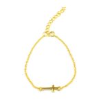 Gold Plated Cross Style Adjustable Bracelet Jewelry