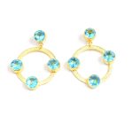Gold Plated Gemstone Earring Fashion Jewelry