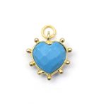 Handmade Design Turquoise Gemstone With 18K Gold Plated Fancy Pendant