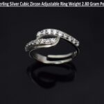 925 Sterling Silver Swarovski Adjustable Ring Round Shape
