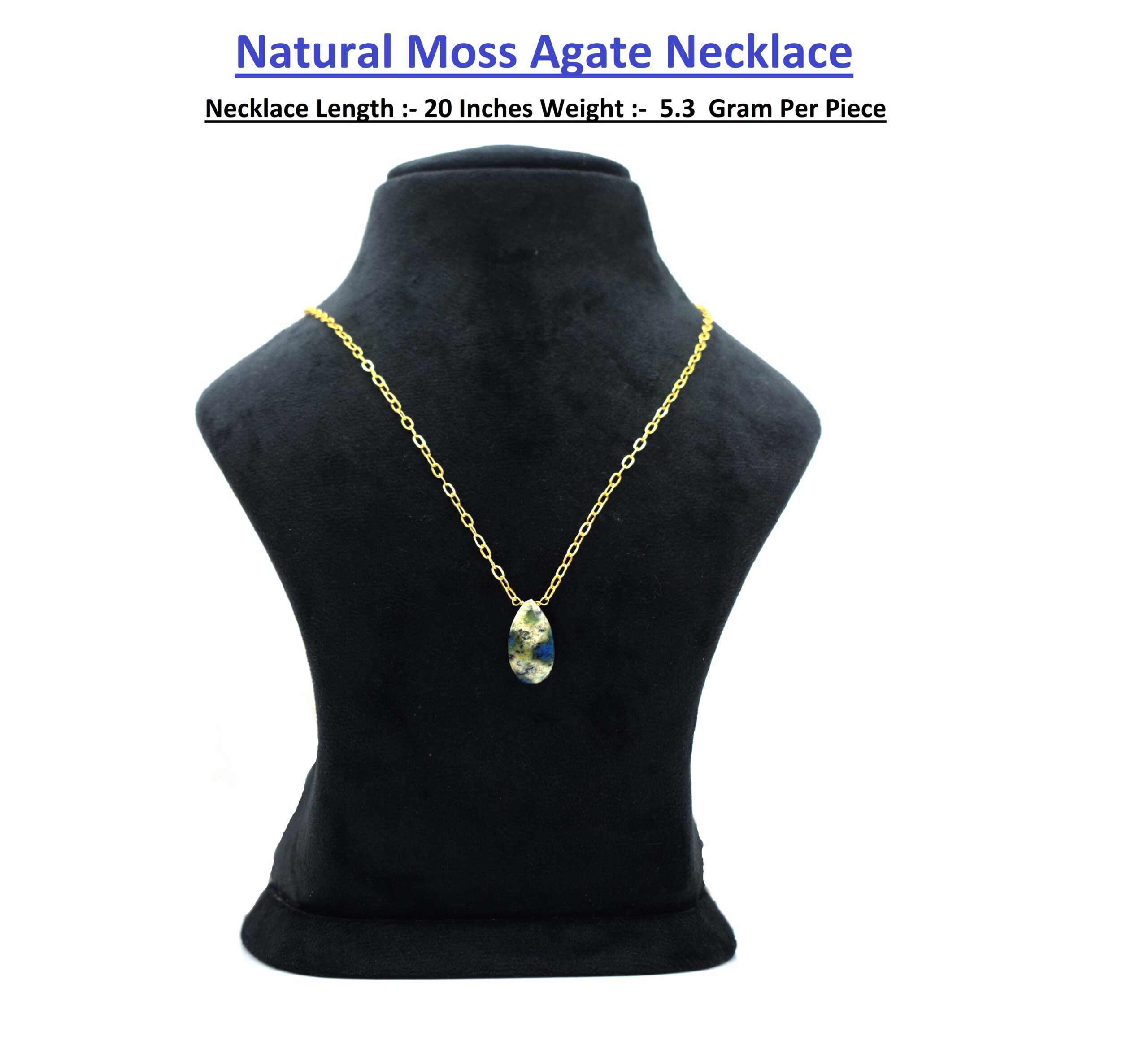 Natural Moss Agate Necklace