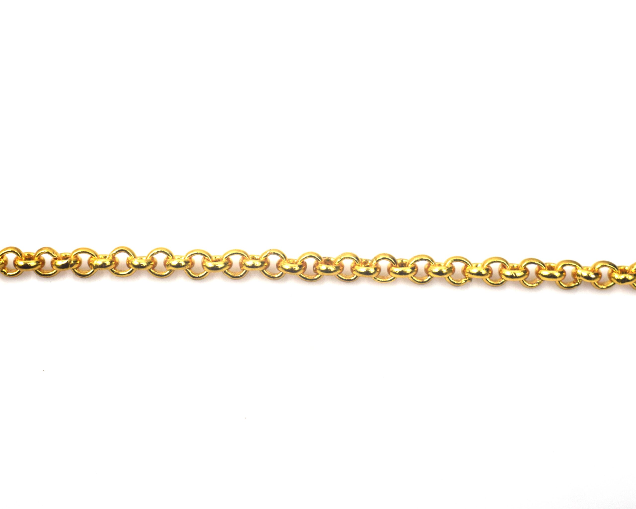 Gold Plated Rolo Chain for Necklace & Bracelet Making