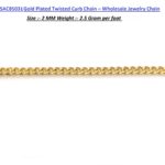 Gold Plated Twisted Curb Chain – Wholesale Jewelry Chain