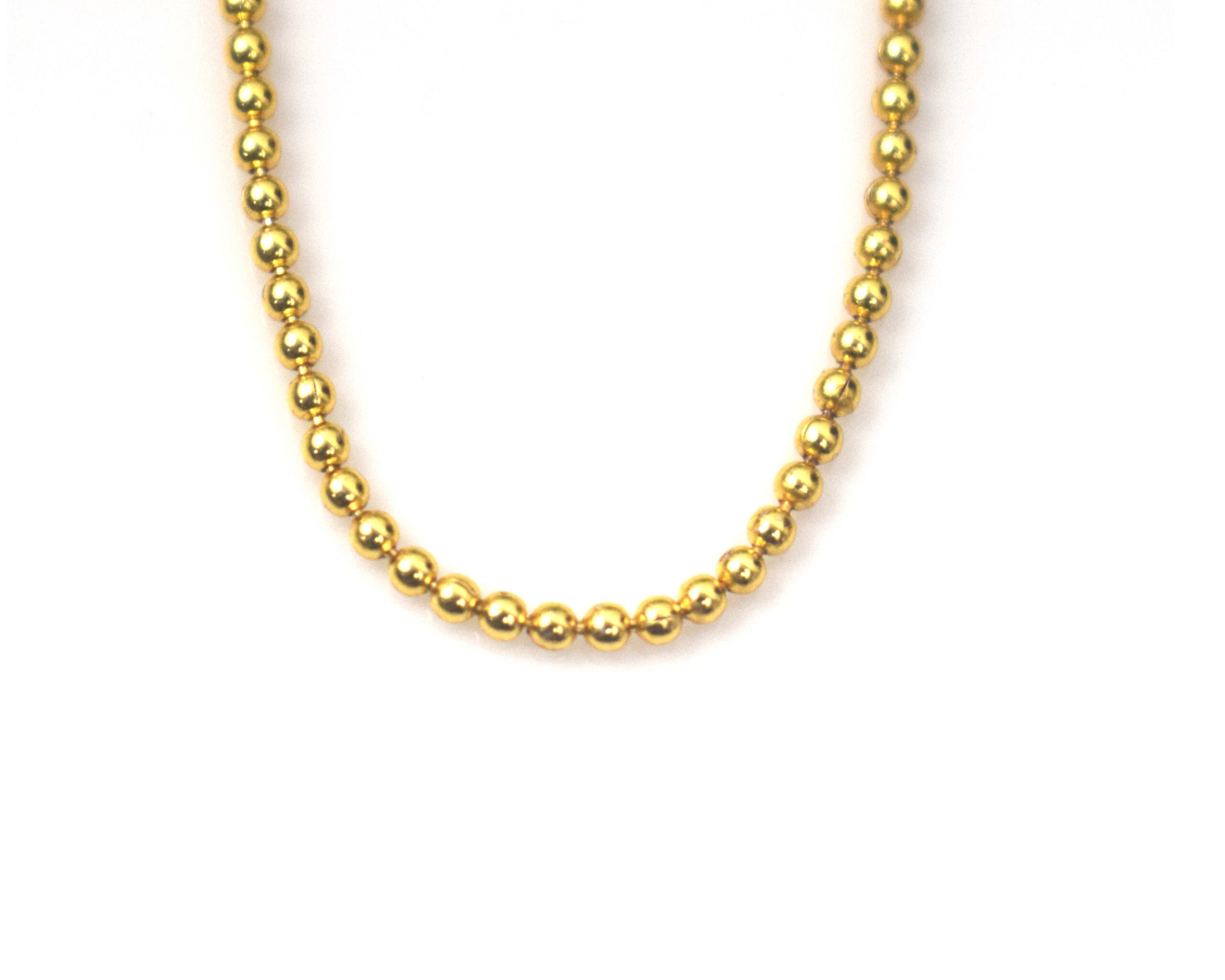 Round Bead Connector Chain 18K Gold Finish Wholesale Jewelry Chain