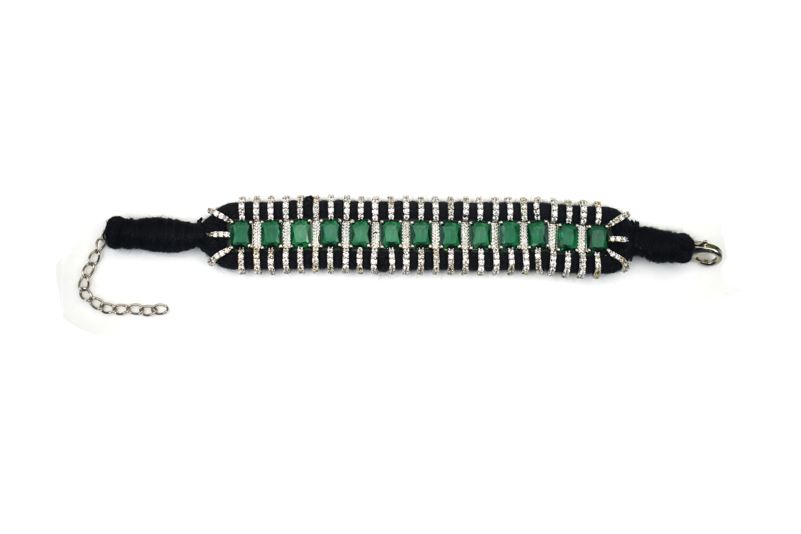 Luxury Emerald, Ruby, Sapphire & Zircon Diamond Bracelet for Special Occasions