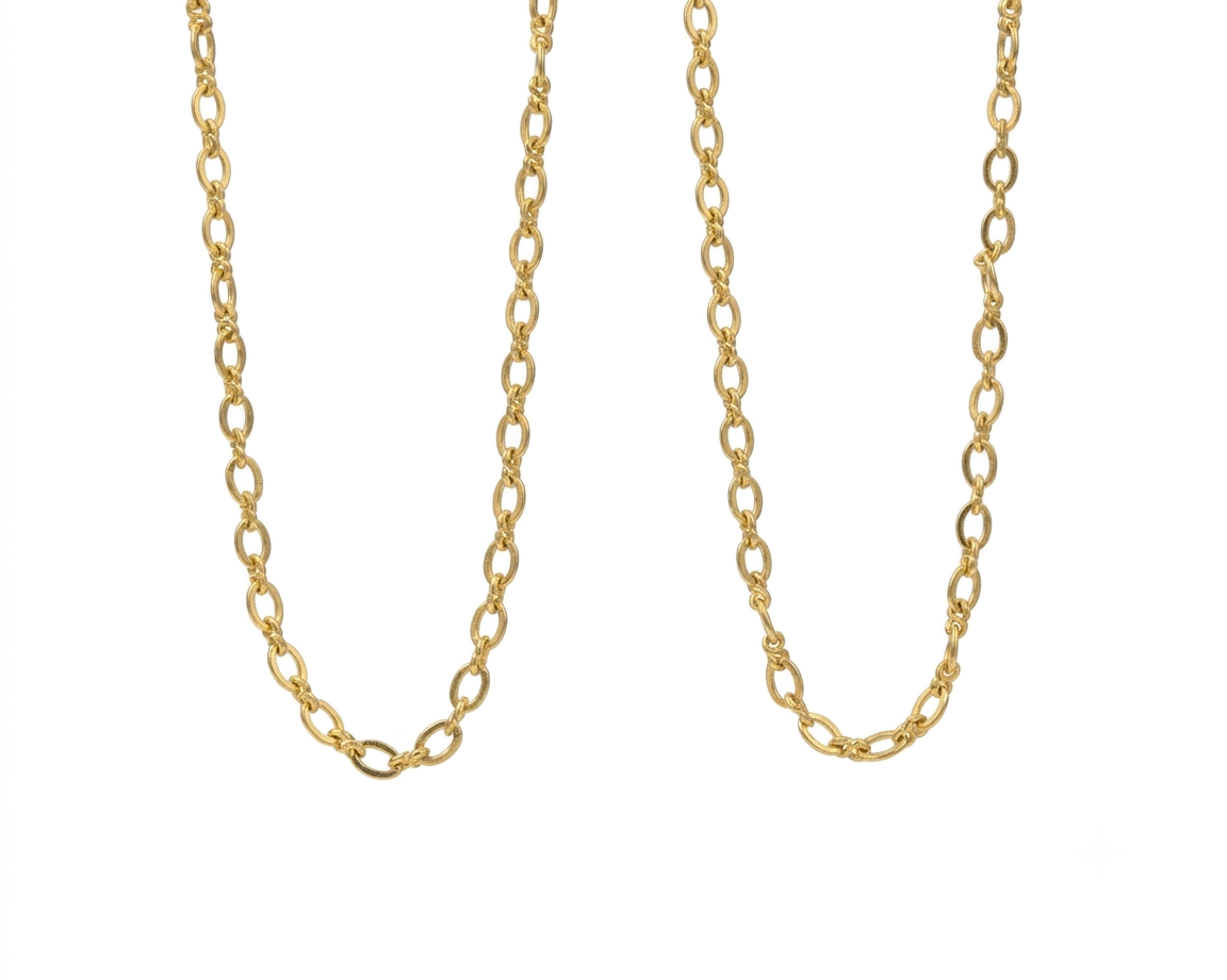 Gold Plated Decorative Cable Link Chain for Necklace & Bracelet