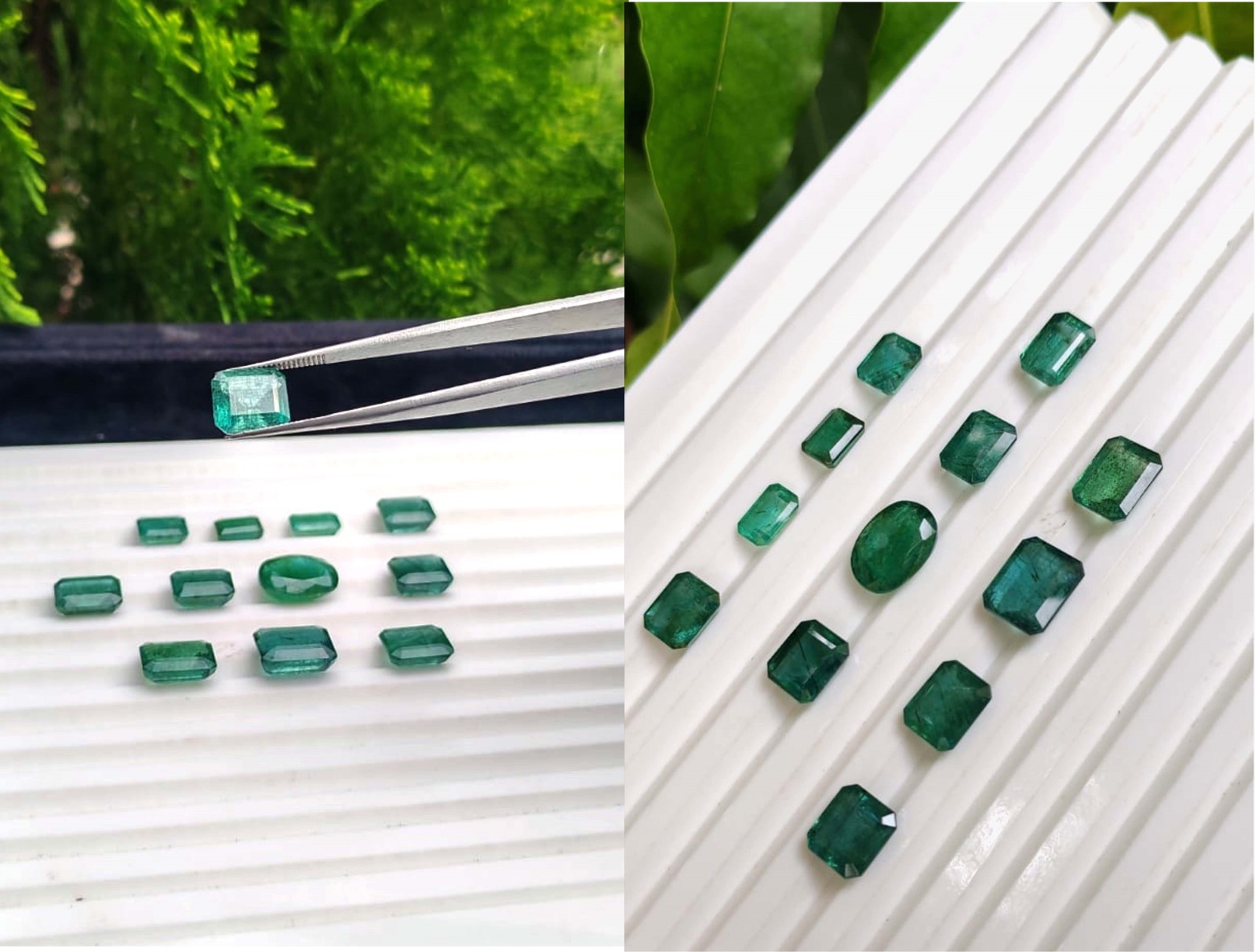 Natural Zambian Emerald Octagon Cut Gemstones – Mixed Sizes Wholesale Lot