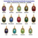 Handcrafted Multicolor Gemstone tinny Scarab Beetle Pendants